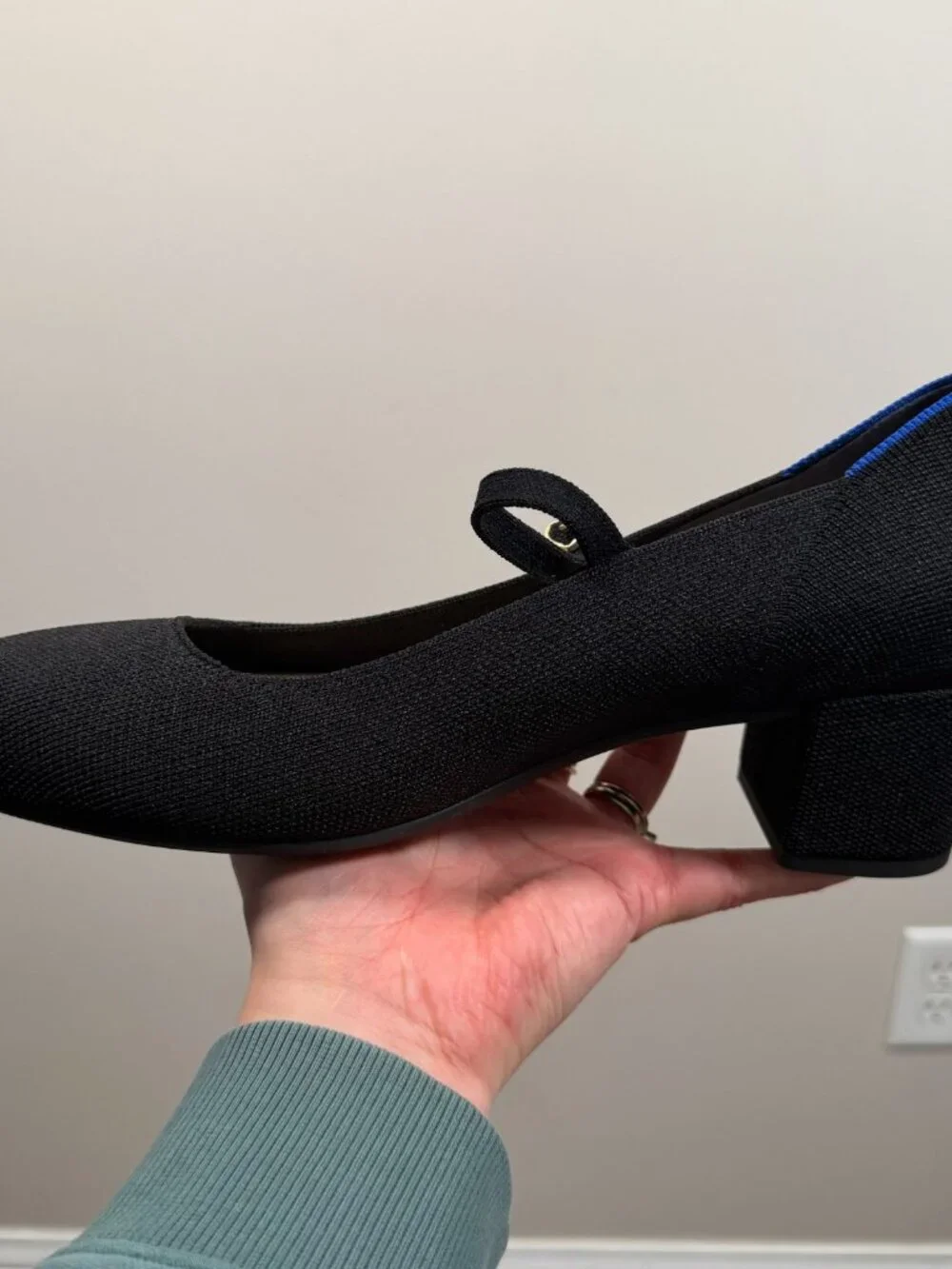 Rothy's Mary Jane Heels Size 10.5 Black Work Office Career Business Sustainable - Picture 9 of 15